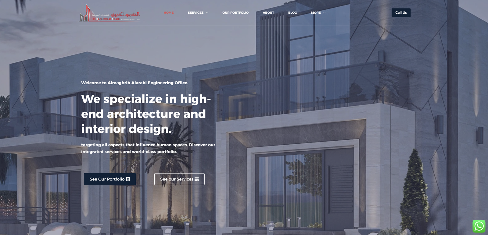 Almaghrib Alarabi Engineering Office Website featured image