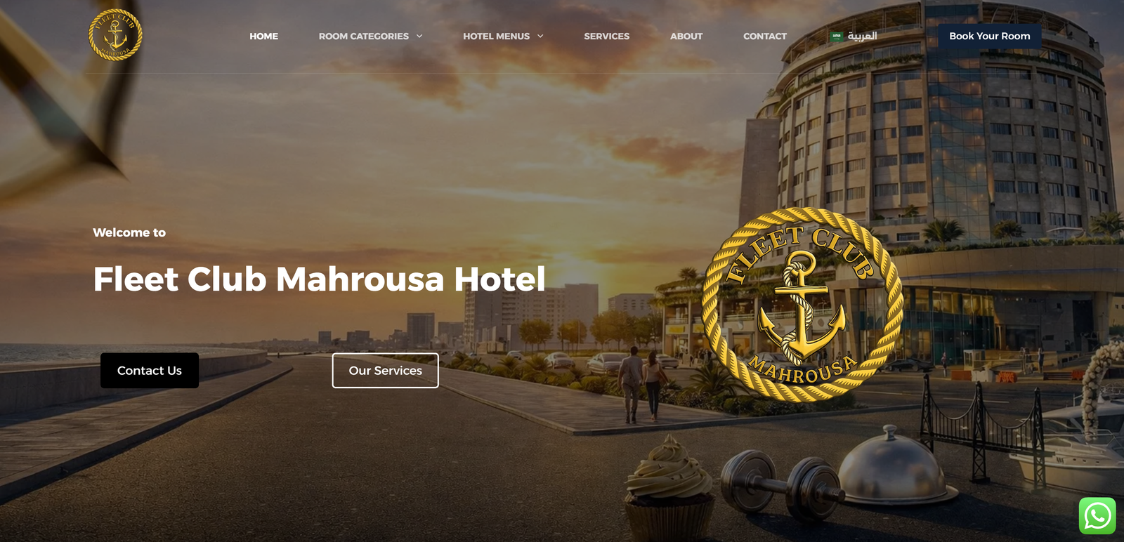 Fleet Club Mahrousa Hotel Website featured image