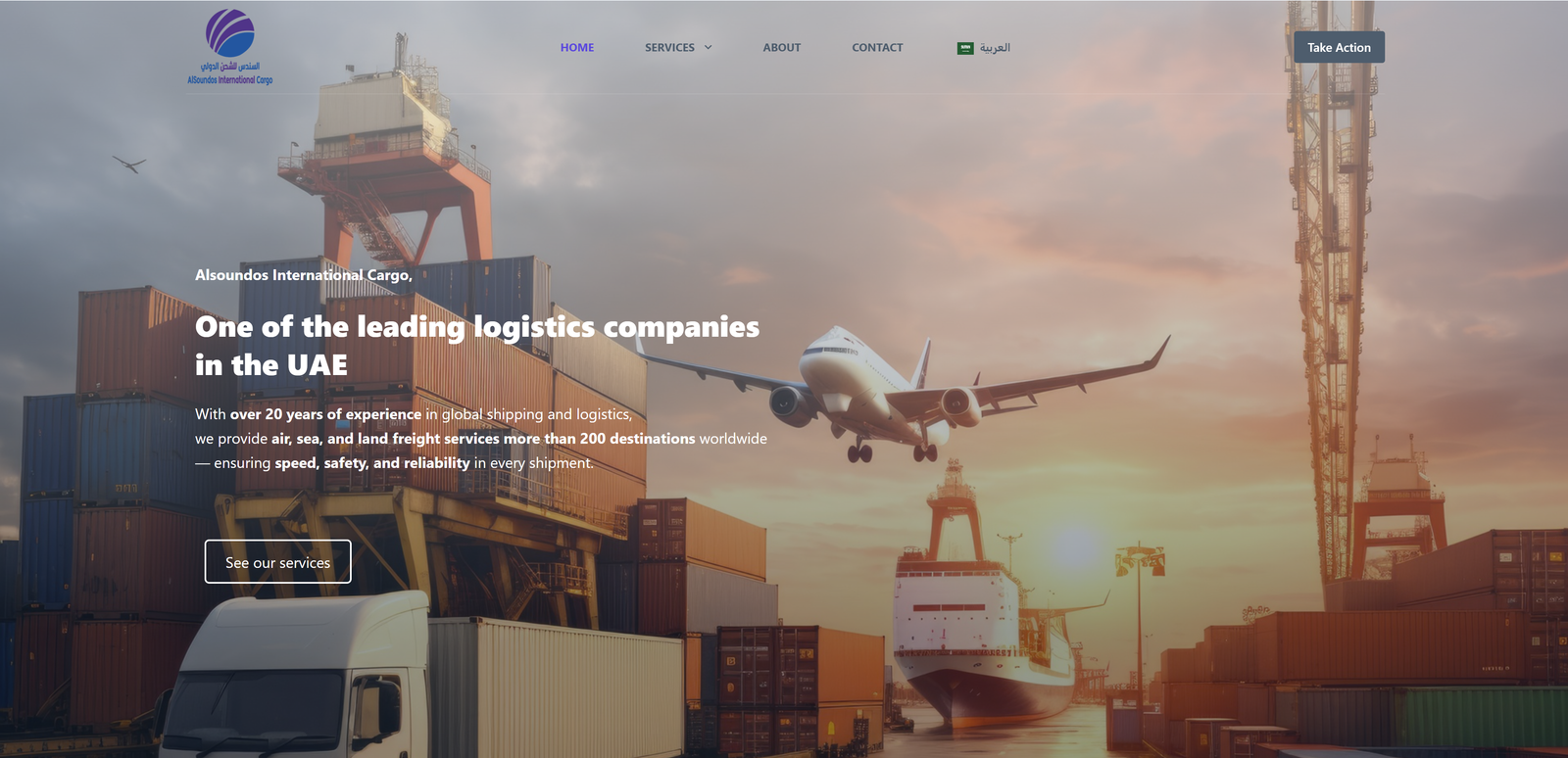 Alsoundos International Cargo Website featured image