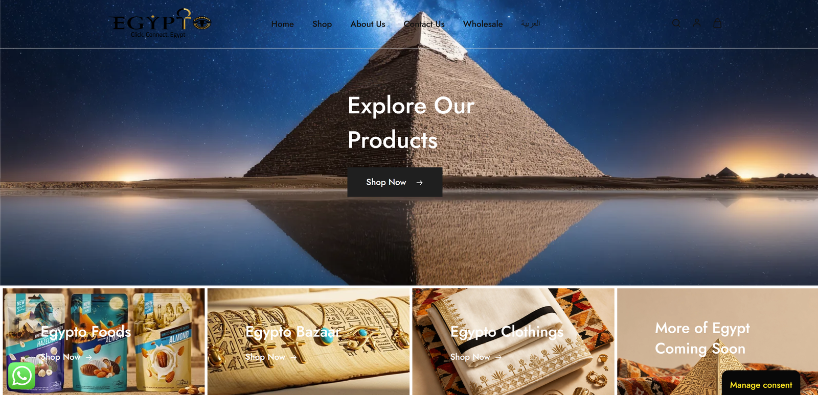 Egypto – Authentic Egyptian Foods & Gifts eCommerce Website featured image